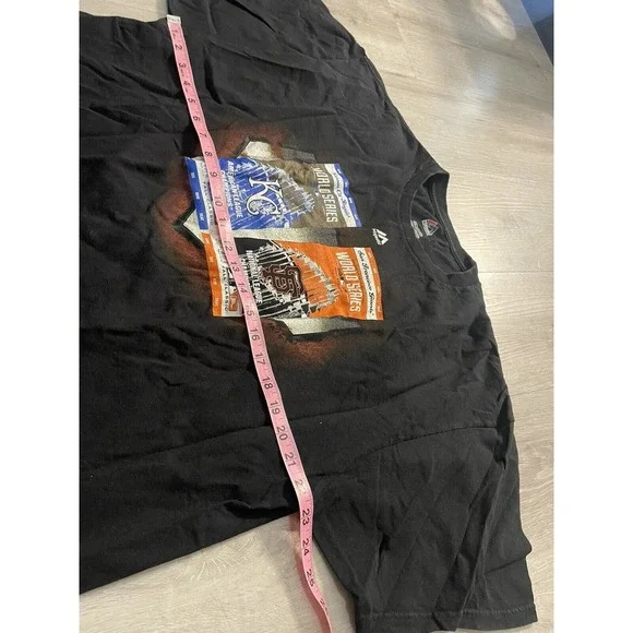 2014 MLB World Series San Francisco Giants KC Royals Majestic T-Shirt Sz 2 XL - Picture 7 of 8